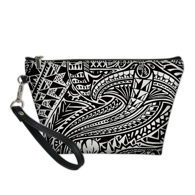 

Hawaii Style Polynesian Print Women Cosmetic Bags & Cases Waterproof Custom Makeup Bag Cosmetic Portable Cosmetic Traveling Bag, Customized color
