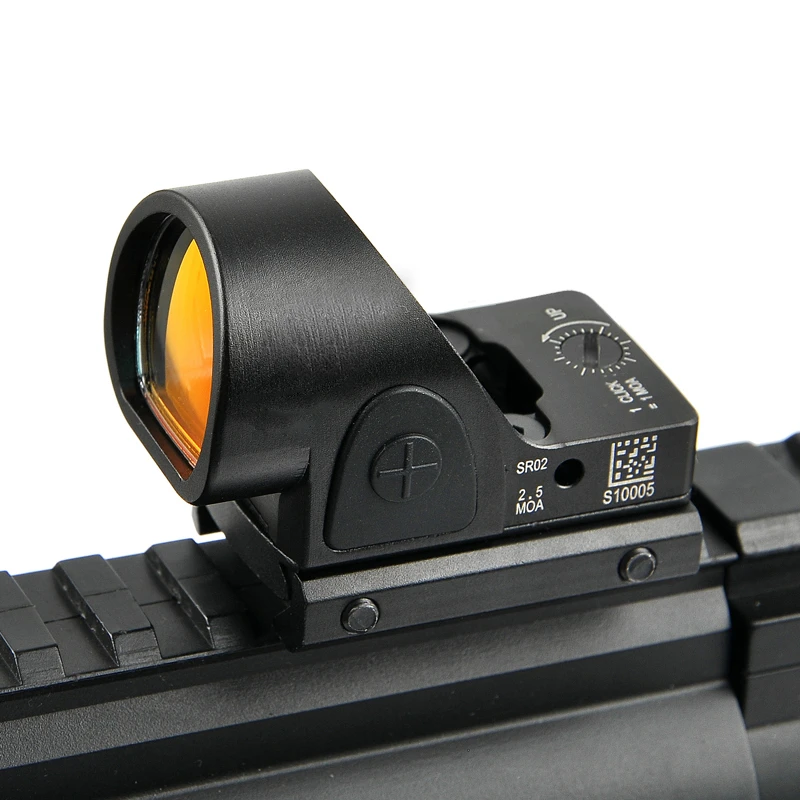 

Mini SRO Red Dot Scope Sight RMR Collimator Reflex Sight for 20mm Rail mount Hunting Rifle Airsoft Glock Pistol Scope, Black/orange/grey/tan