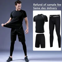 

No MOQ 3 - piece Set Running Sports Gym Wear for Men