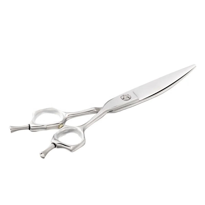 

With High Quality 6.0 " up and down warping handle curved haircut flat scissors