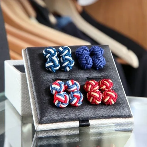 

Custom Colorful Elastic Silk Knot Cufflink For Men`s T-shirt, Mixed color are available