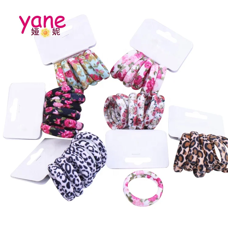 

Custom the hair accessoires about printed ponytail holder and elastic hair bands set for girls and lady