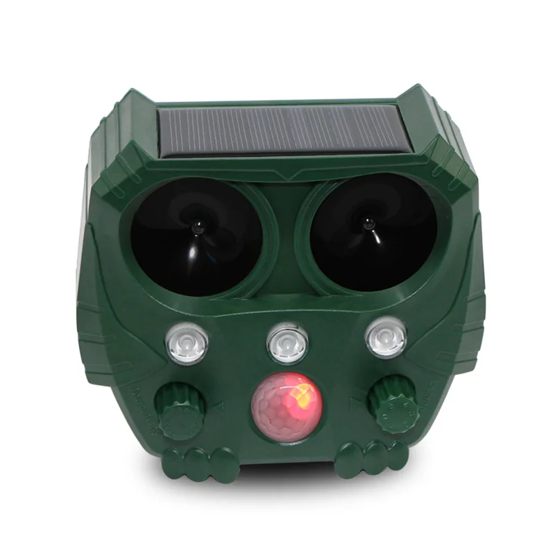 

Solar Power Ultrasonic Multipe Animal Pest Repeller for bird cats dog raccoon foxe deer hare repelling