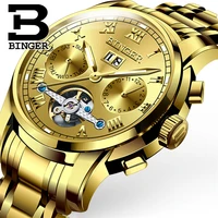 

BINGER 8601 S Luxury Sport Watch Mens Automatic Mechanical Wristwatches Fashion Casual Stainless steel Relogio Masculino