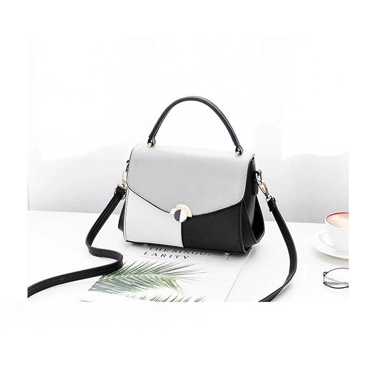 

TD1107 Latest style color stitching with metal buckle single shoulder bag new designer pruses and lady handbags