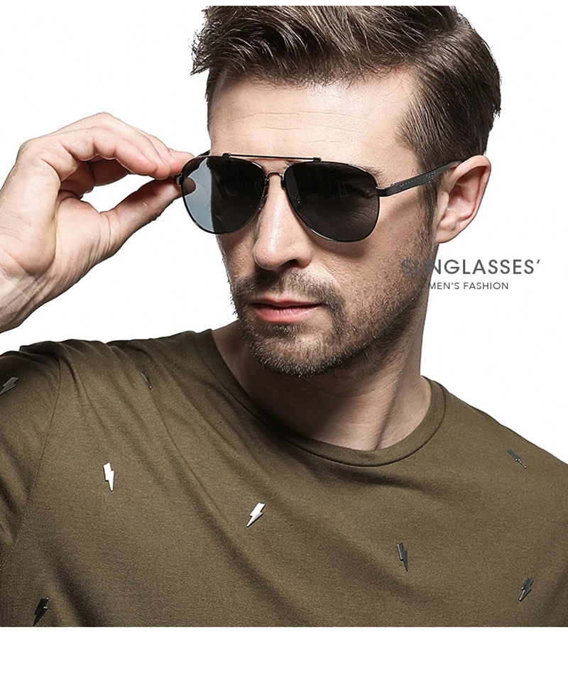 2020 Pilot Polarized Aluminum Magnesium Legs Glasses Memory Material Men's Sunglasses