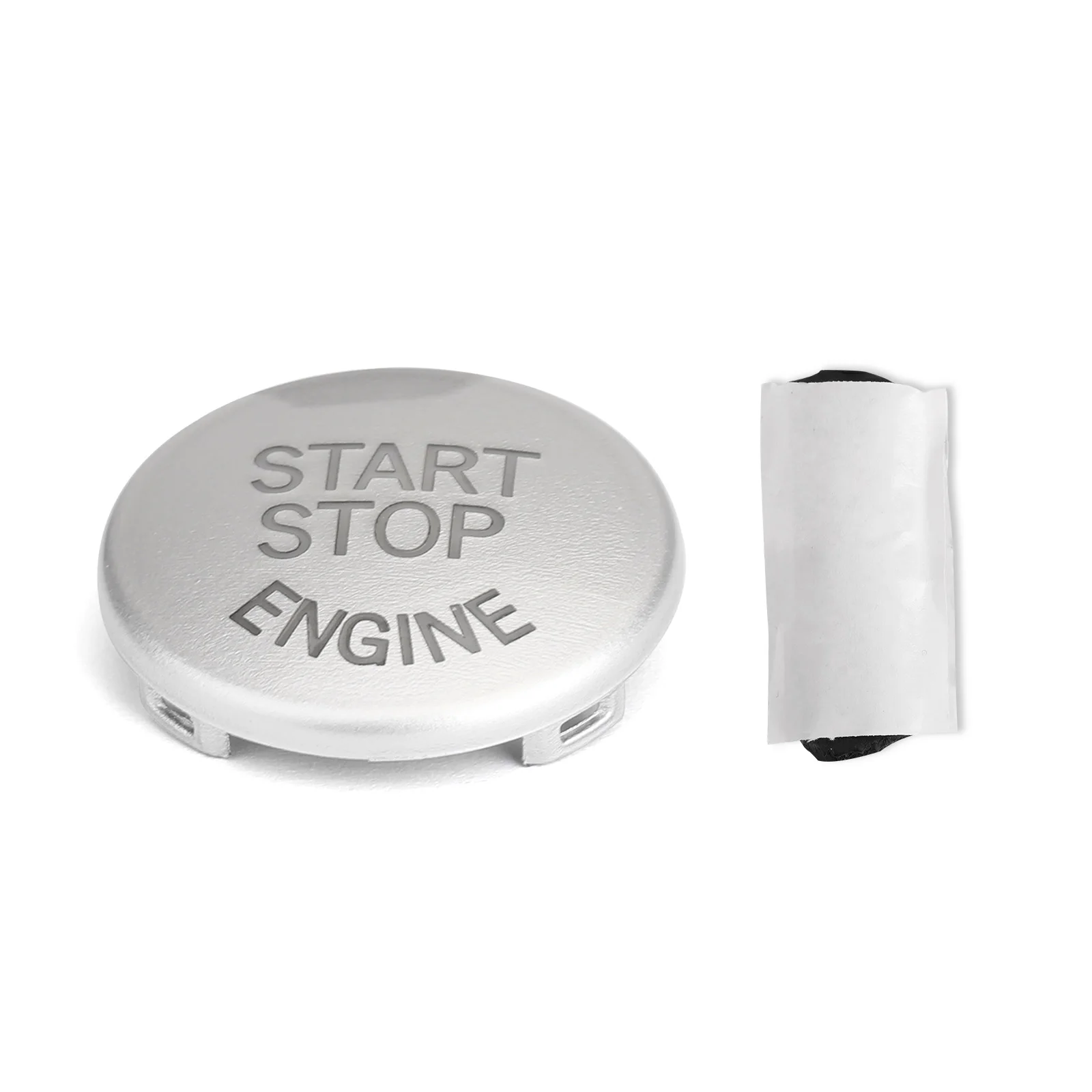 

Areyourshop Silver Start Stop Engine Button Switch Cover For BMW E90 E60 E84 E83 E70 E71 E72