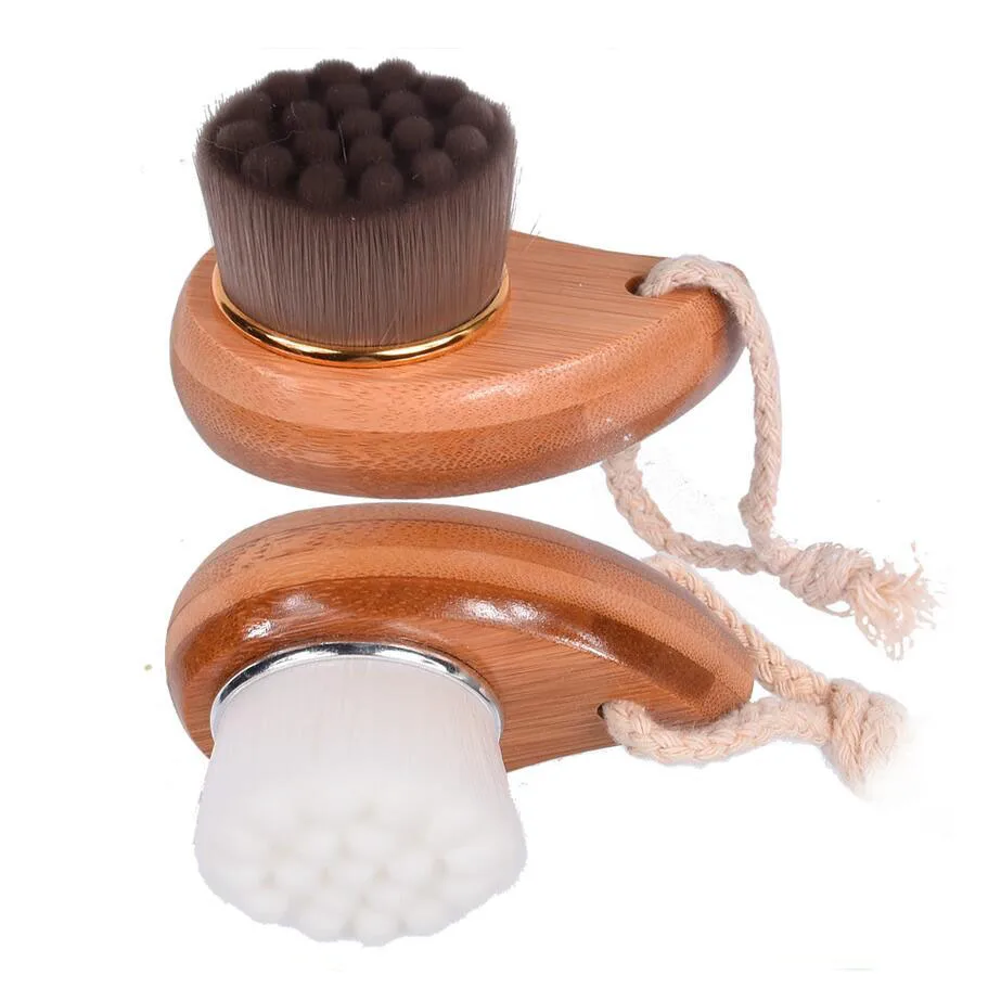 

Soft Bristle Wood Handle Face Wash Brush for Deep Pore Cleansing Massage Skin Care Manual Facial Cleansing Brush
