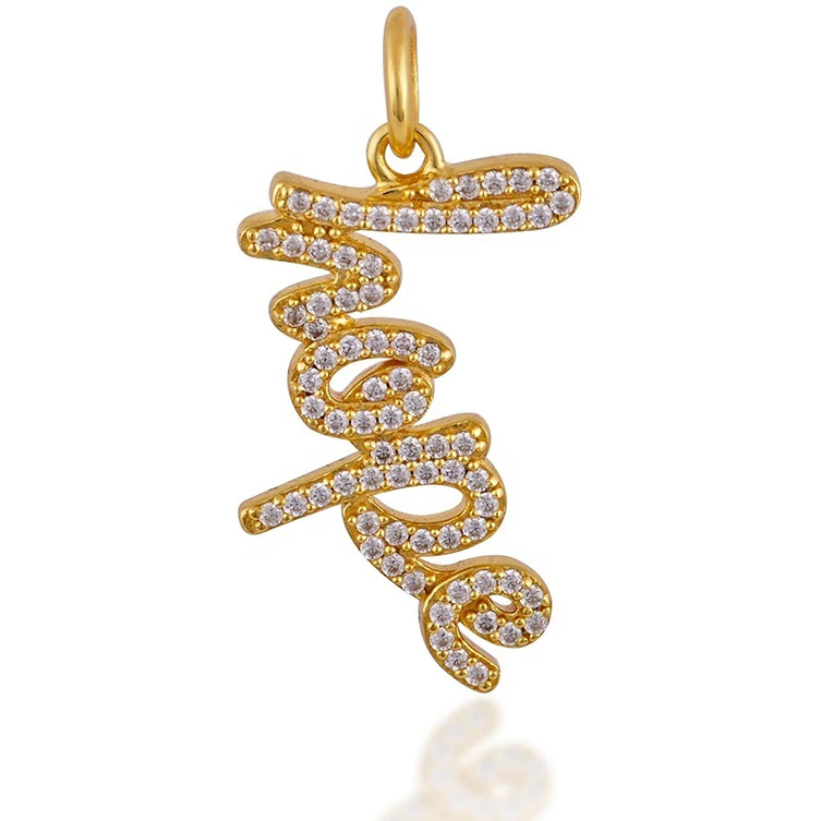 

925 silver woman jewellery gold plated hope fashion necklaces