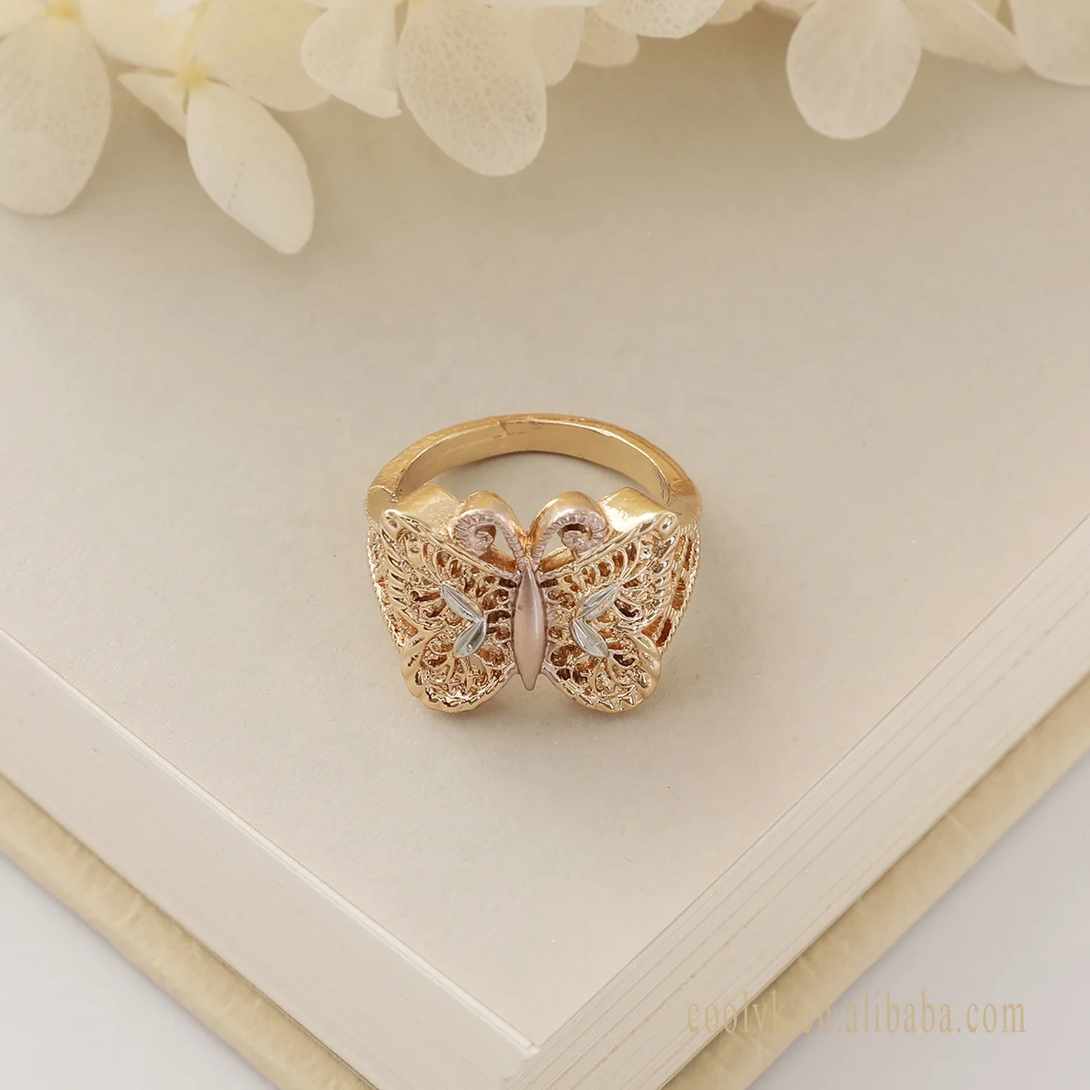 

Simple and Gorgeous Butterfly Design 14k Gold-plated Rings
