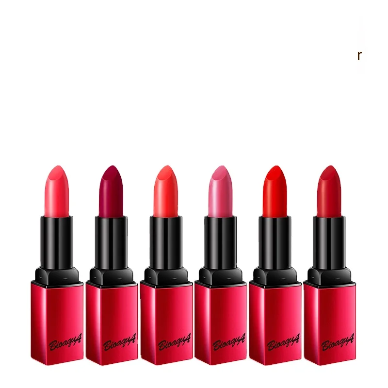 

6 Colors Matte Cream Lip Stick Velvet Cosmetic Round Lipstick Private Label