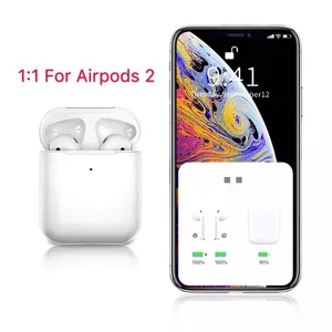 Top quality wireless bluetooth earbuds Animated Popup Windows original earphones 1:1 For Airpods 1/2