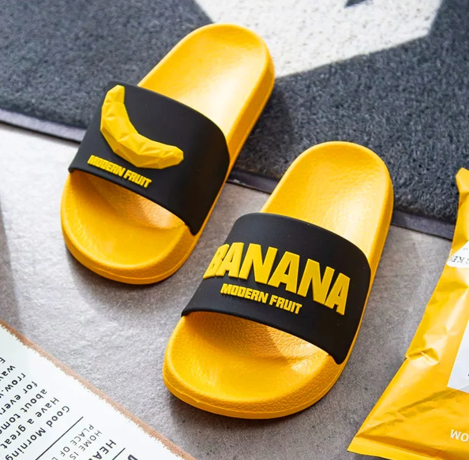 

sandals shoes women 2020 fashion house slippers couple shoes sandals beach pvc fruit slippers for men and women, Green,yellow,orange