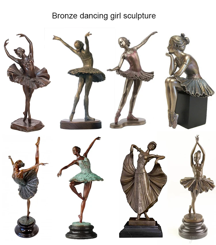 Aajeauty Ballet Dancing Sculpture Iron Sculpture Home Decoration Ornament Ballet Girl Dancing Decoration Modern Desktop Sculpture 