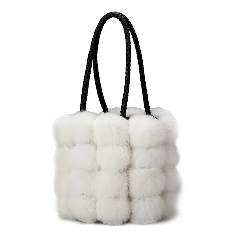 

Fashion Mini long Chain Plush bags for Women Tote Bucket Bag Shoulder Bags, Customizable