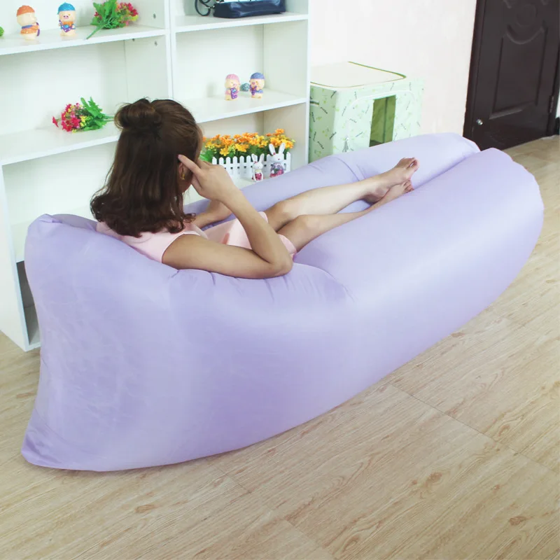 

Lazy Pump Chair Lounge Outdoor Beach Camping Sleeping Bag Inflatable Air Bed Sofa, Customized color