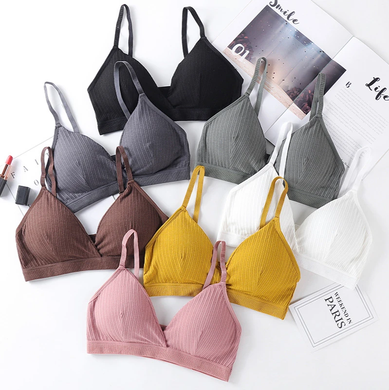 

Adjustable Shoulder Strap Bralette Gather Shockproof Bra Push Up Leisure Soft Breathable Bras