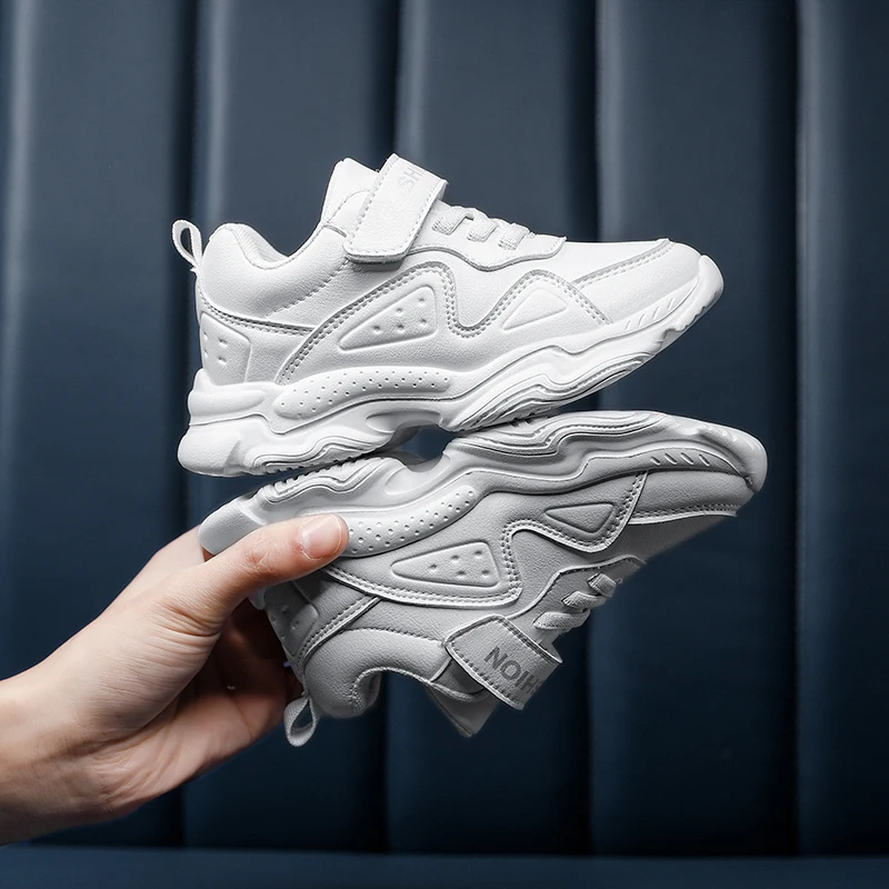 

Fashion Child School Sneakers Casual Custom Trendy China Wholesale Kids Shoes black and white light weight low price hot sell