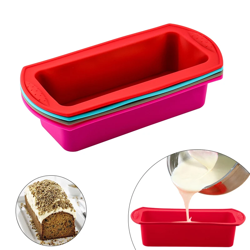 Details about   Rectangular Silicone Bread Pan Toast Mold Cake Long Square Bakeware Non-stick