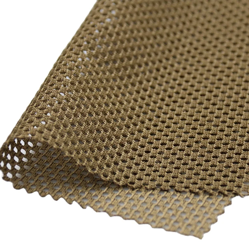 

mesh 230gsm Coytoe Brown 300D 100% poly tactical mesh fabric camouflage mesh lining fabric