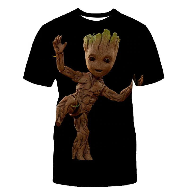 

Groot Marve Popular movie T Shirt 3D Print For Men Women Hip Hop Clown T shirt From men