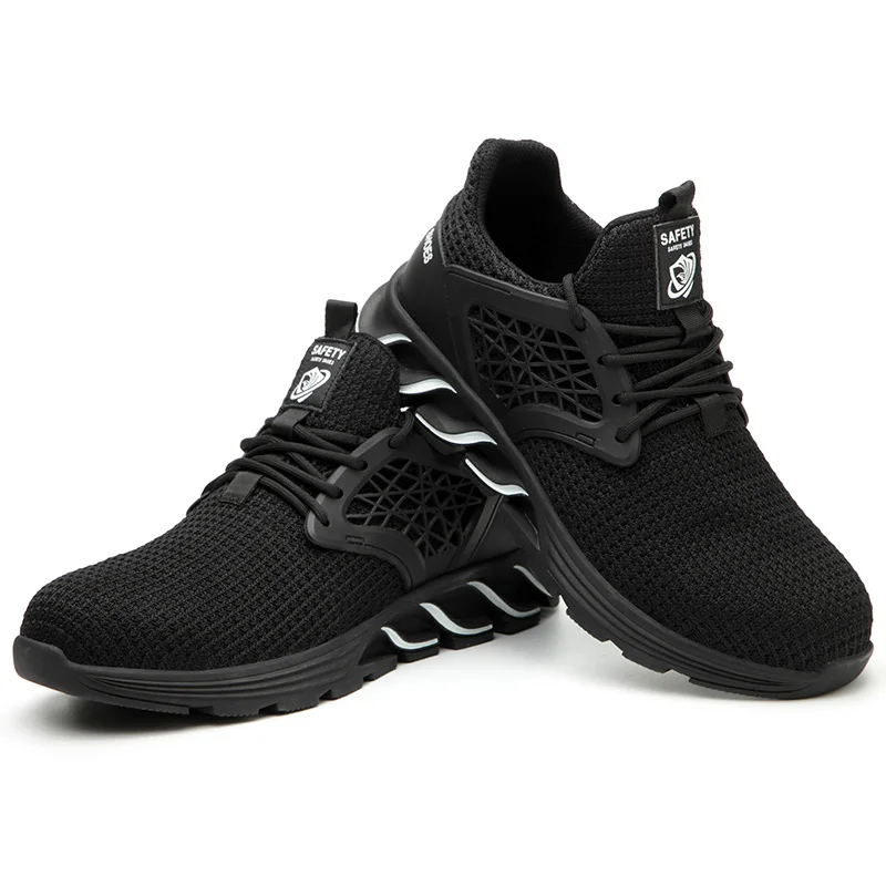 

latest steel toe safety shoes factory feet protection safety shoes for men, Black red