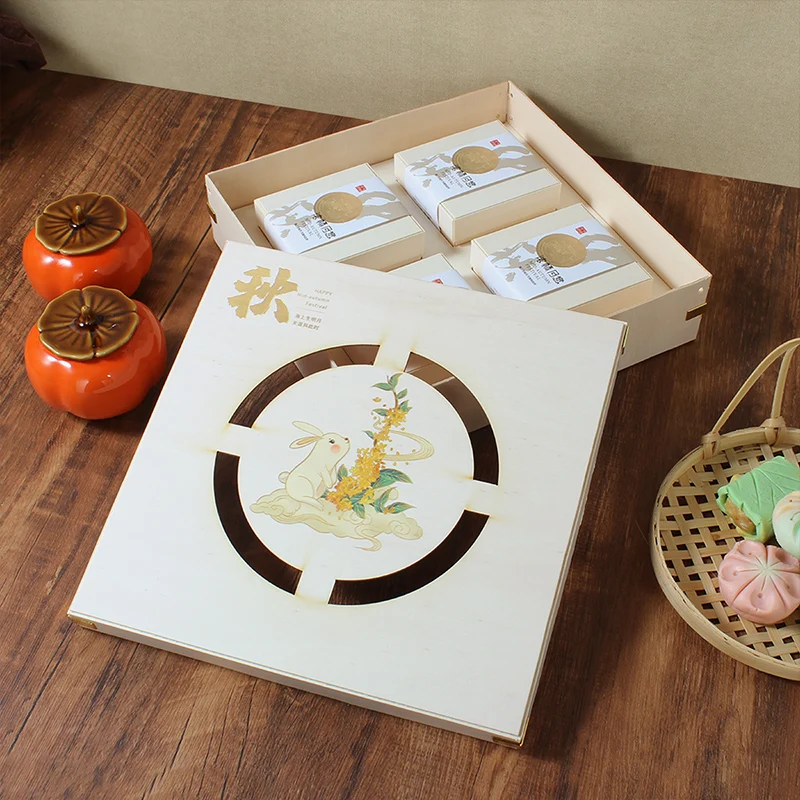 

Sustainable Sweets Moon cake Gift Box Biodegradable Health-friendly Suitable for Dessert Packaging