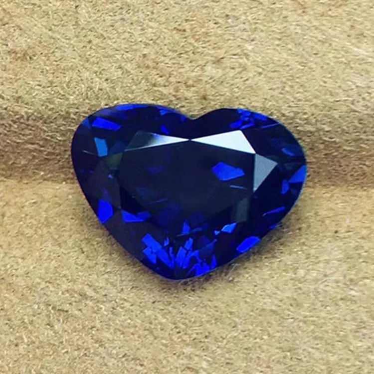

SGARIT Heart Cutting Twilight Blue Loose Gemstone For Wedding Jewelry Customization 5.23ct Natural Sapphire