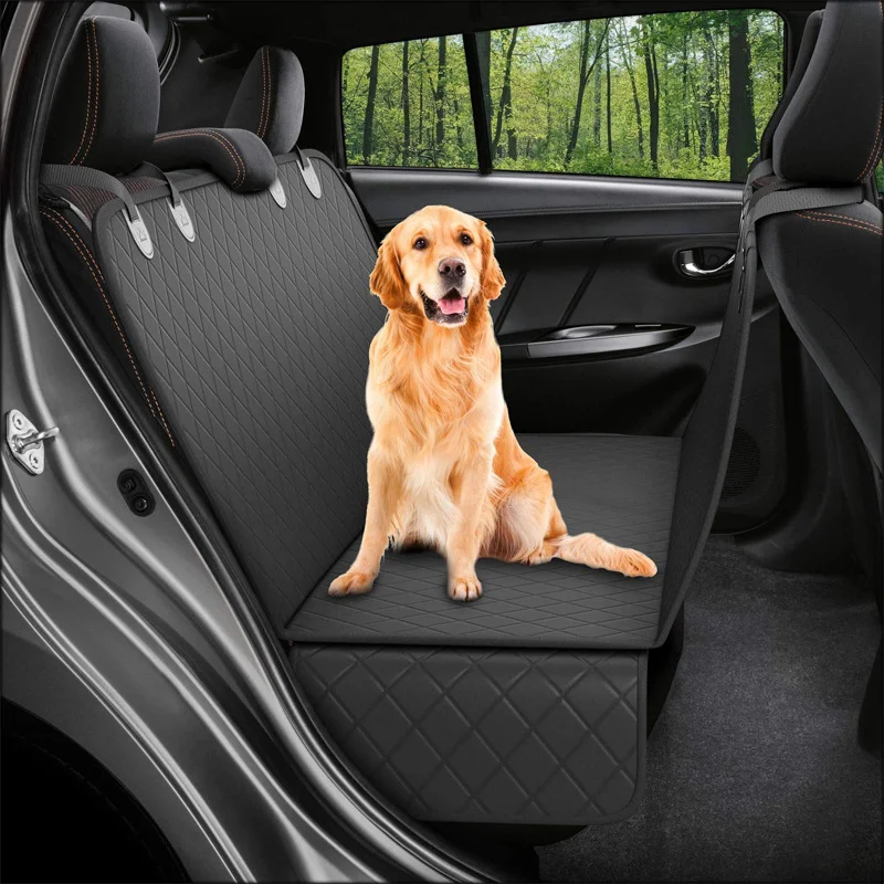 

600D Oxford Waterproof Dog Hammock Back Pet Dog Car Seat Cover for Cars, Black/can be customized