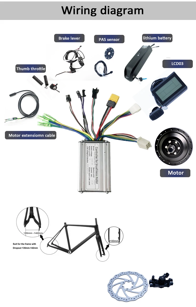 Ce Approved 48v 1000w Electric Bike Kit E Bicycle Kits 48v 1000w