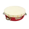 Percussion instrument wooden material children kid row jingles bell tambourine drum