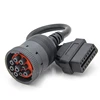 Truck Cable 9 Pin Deutsch J1939 To OBD2 Adapter Cable To OBD1 Female