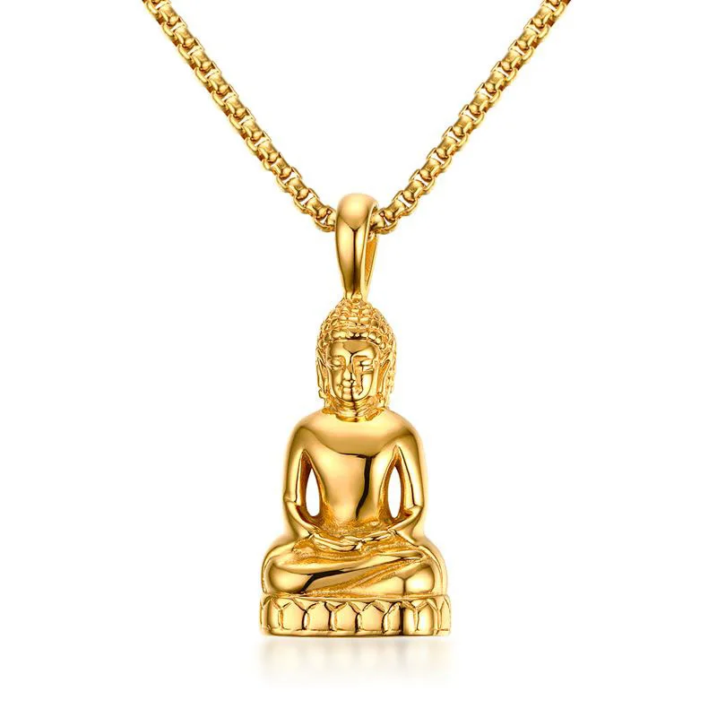

Custom Religious Jewelry Stainless Steel Gold Buddha Pendant Amulets, 18k gold