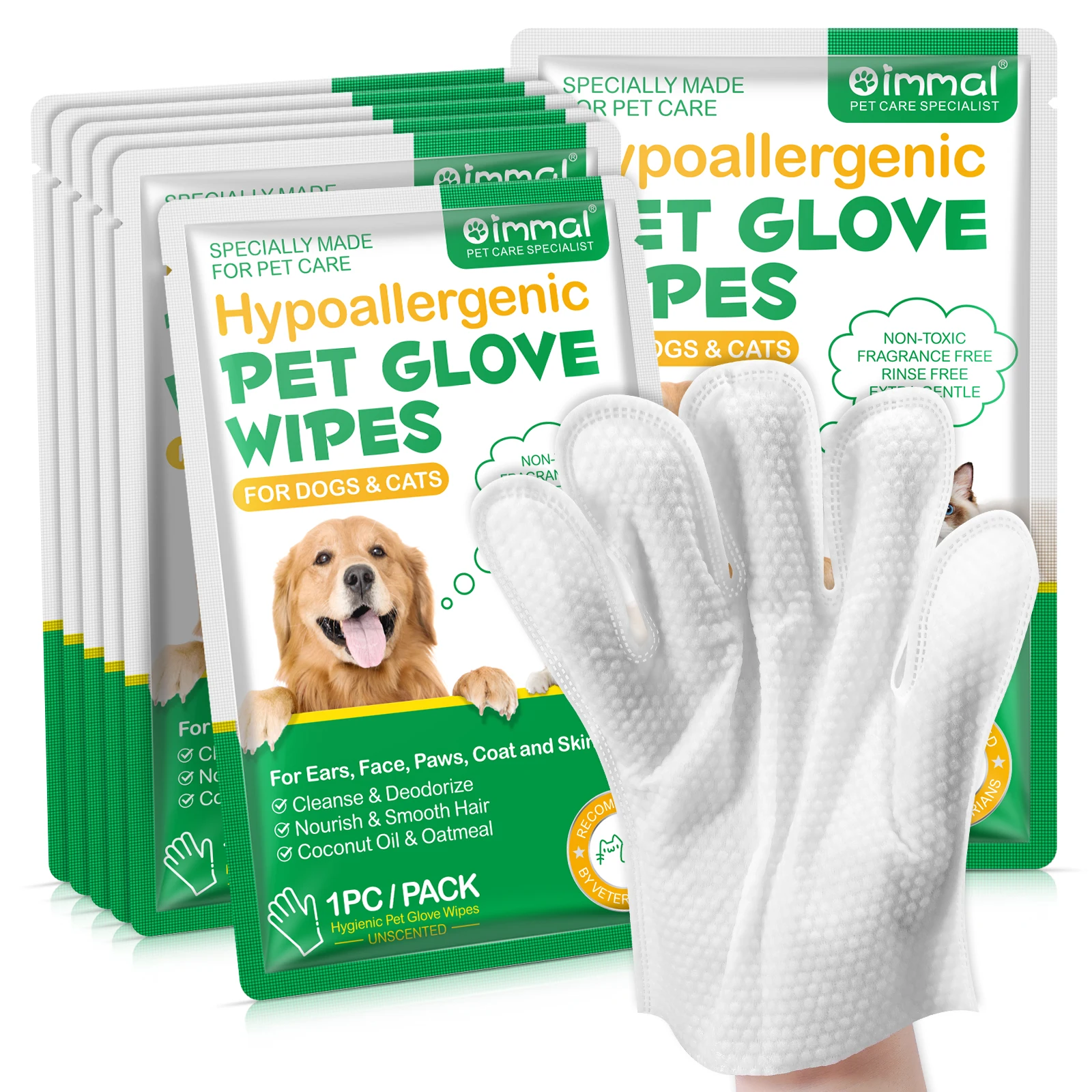 

OEM Low Price Disposable Pet Cleaning Gloves Wipes Private Label Biodegradable Pet Grooming Gloves Wet Wipes For Dogs And Cats