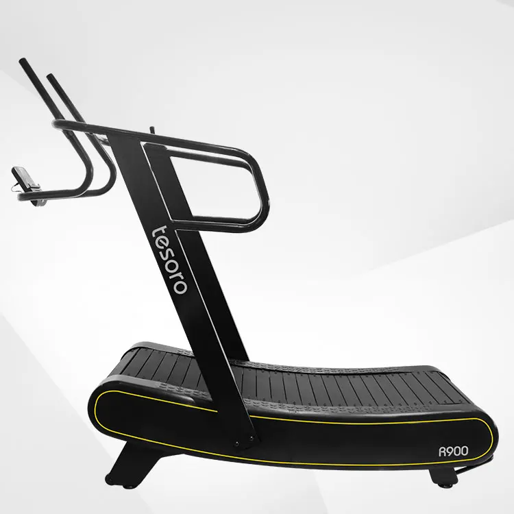 

Self-Generating speed fit treadmill manual life fitness treadmills Equipment non-motorized commercial curved treadmill, Black