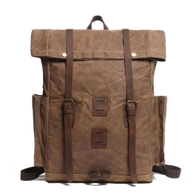 

Laptop Oem Friendly Vintage Leisure School OEM Custom Organic Canvas Backpack, Aqua/army green/black/coffee