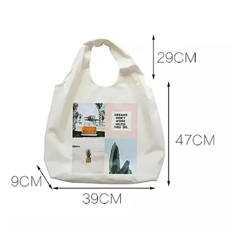

Cotton Canvas Shopping Bag Foldable Tote Bag and Cotton Rope Handle