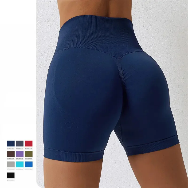 

2023 New Arrival Seamless Scrunch Womens Workout Sports Short Pants Gym Fitness Seamless Yoga Biker Shorts For Women