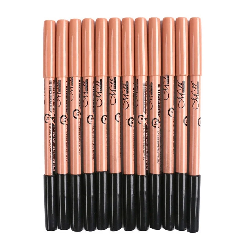 

Menow Name Brand 12Pcs Eye Liner Makeup Waterproof Long Lasting Eyeliner Wooden Pencil, 3 colors