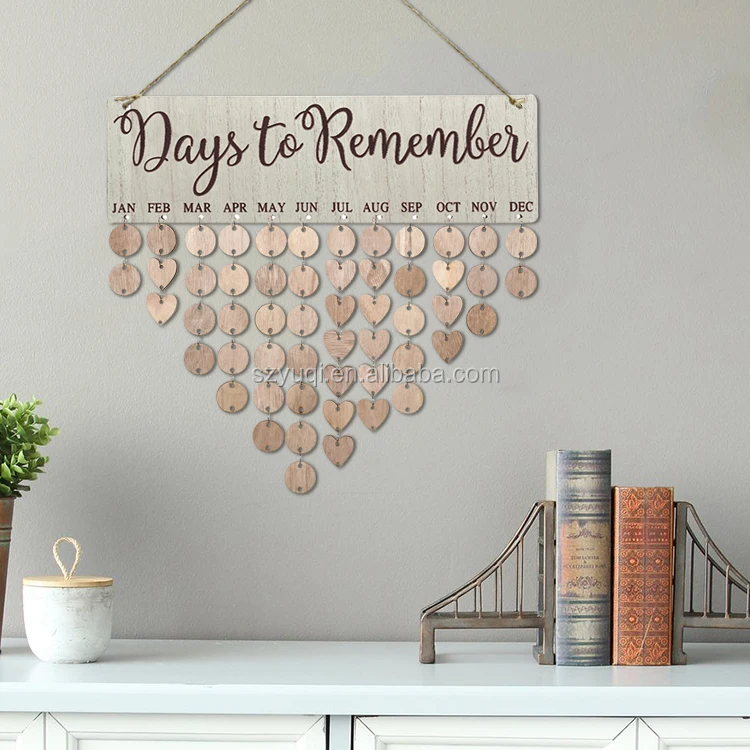 Amazon Top Seller Wood Crafts DIY Advent Wooden Calendar Handmade Gifts For Family Friends