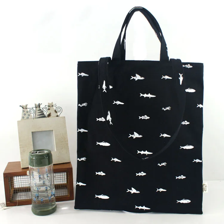 

Qetesh Wholesale China Supplier Shoulder Shopping Cotton Canvas Bag, Picture color , can be customized