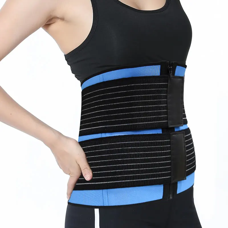 

Fitness belt sweating sports woman abdomen slimming Waist Trainer Shapers, Red, blue