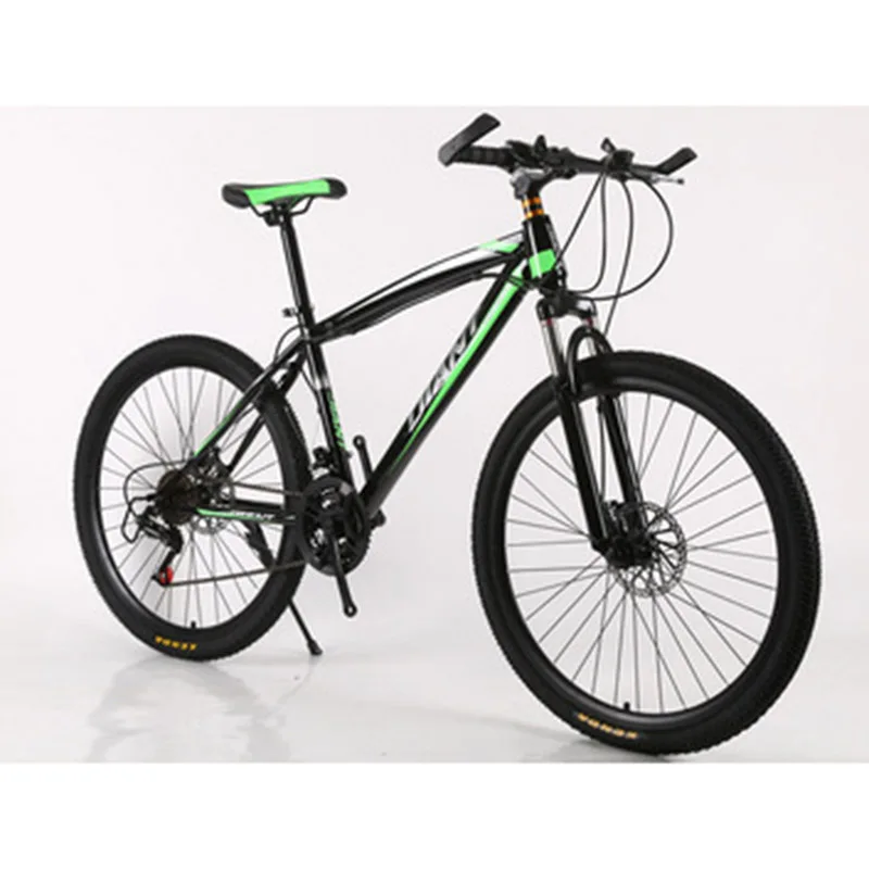 

Wholesale mountain bike 24 inch 26 inch variable speed bicycle adult student bicycle, White black, black green, black red, black blue