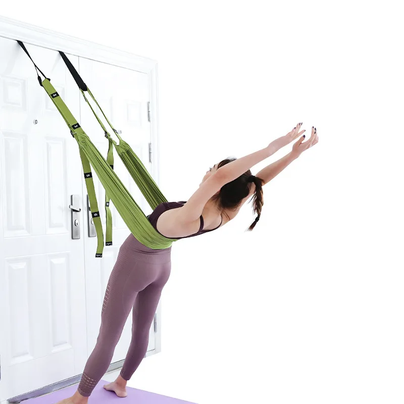 

Aerial Yoga Strap Yoga Waist Trainer Hammock Swing Open Hip Stretching Rope Adjustable Inversion Exercises Multilayer Belt