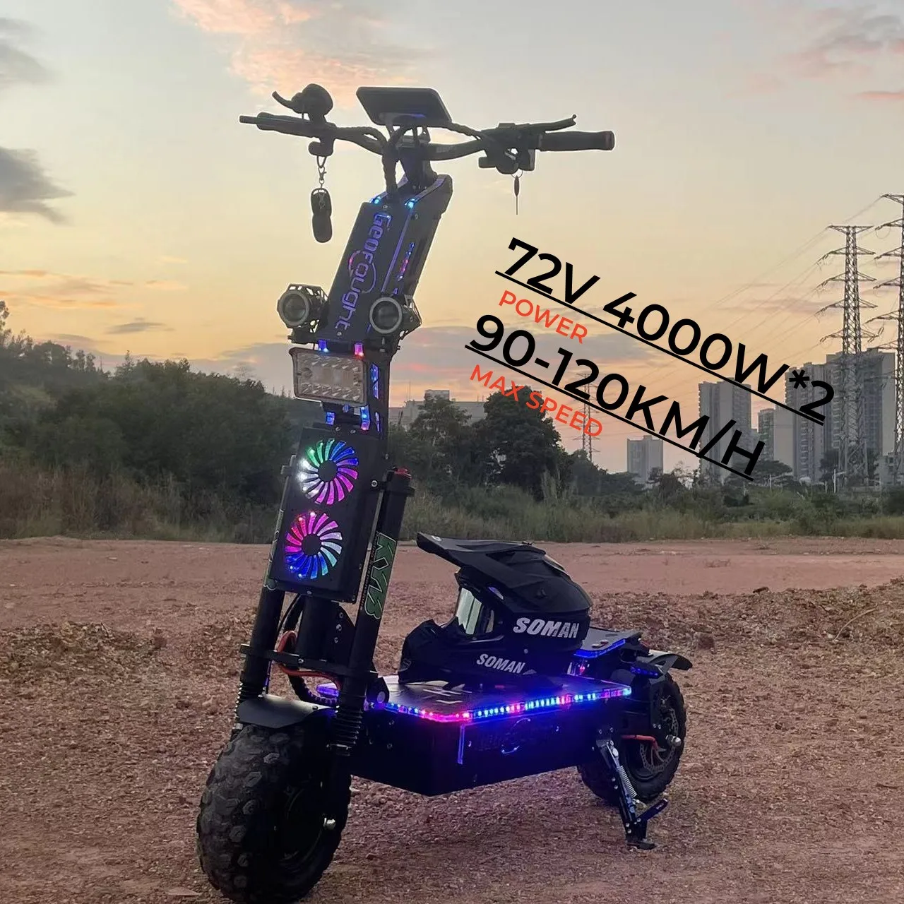 

Hot Sale powerful electric scooter adult dual drive motor 8000w off road electric scooter to door