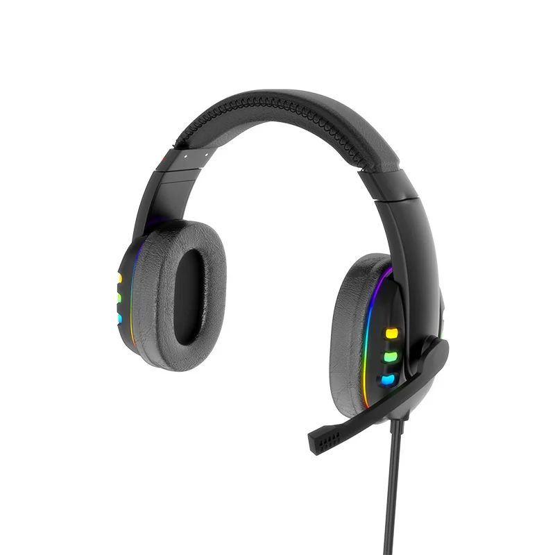 

Gaming Headset AK47 LED Light Adjustable 7.1 Sound Stereo 3.5mm Wired Headset Headphone with Microphone, Black