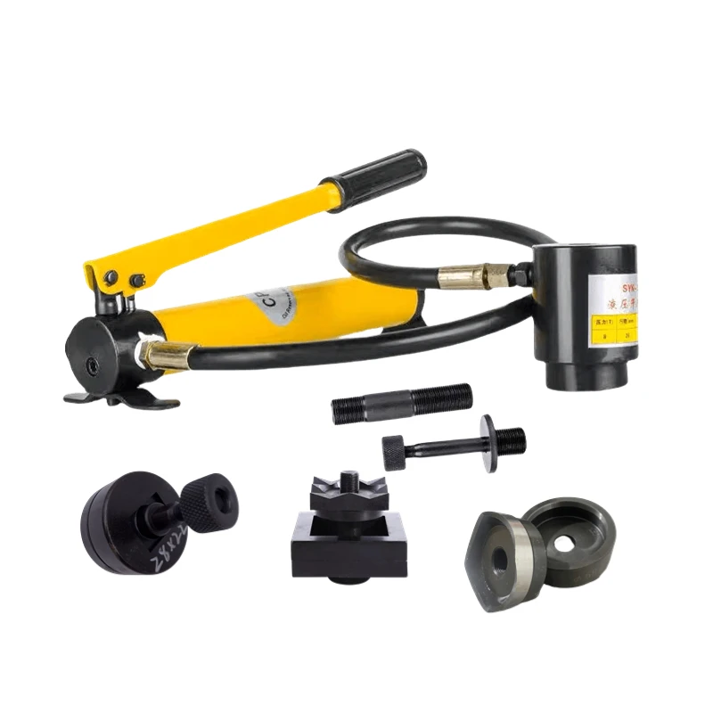 10 Ton SYK-8A Electric Hydraulic Digger Knockout Puncher Electrical Conduit Cutter Set Hand Hole Punch Tool Kit 22mm Stroke