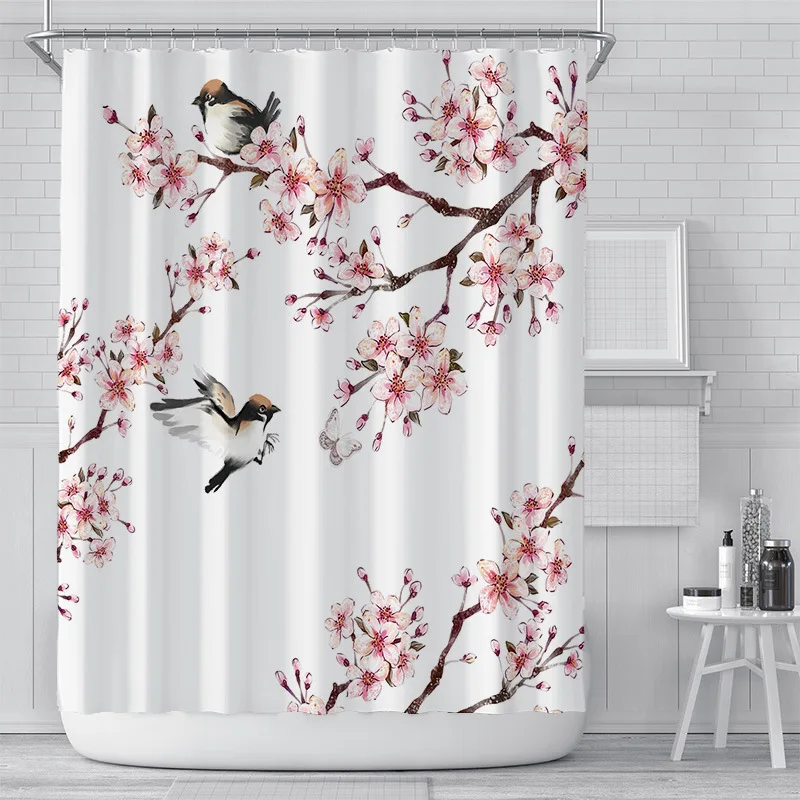 

2021 New Design Shower Curtain for Bathroom, Fabric Waterproof Shower Curtain/