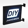 Wall hanging electronic message cabinet Led acrylic modular sign boards embossed glow sign board double side light box