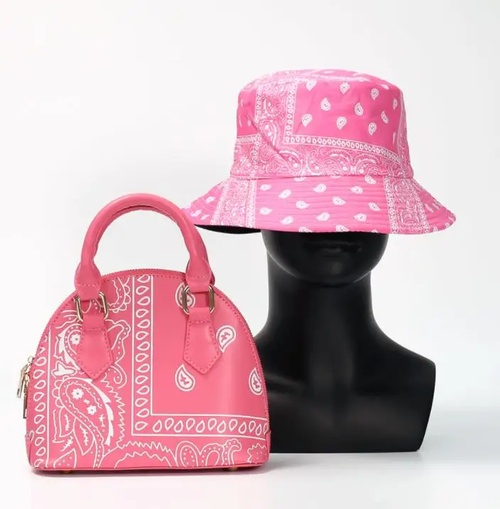 

Popular New Arrivals Bucket Hats and Bandana Purse Set Women Hand Bags Ladies Handbags Luxury Handbags for Women Purses, Customized color